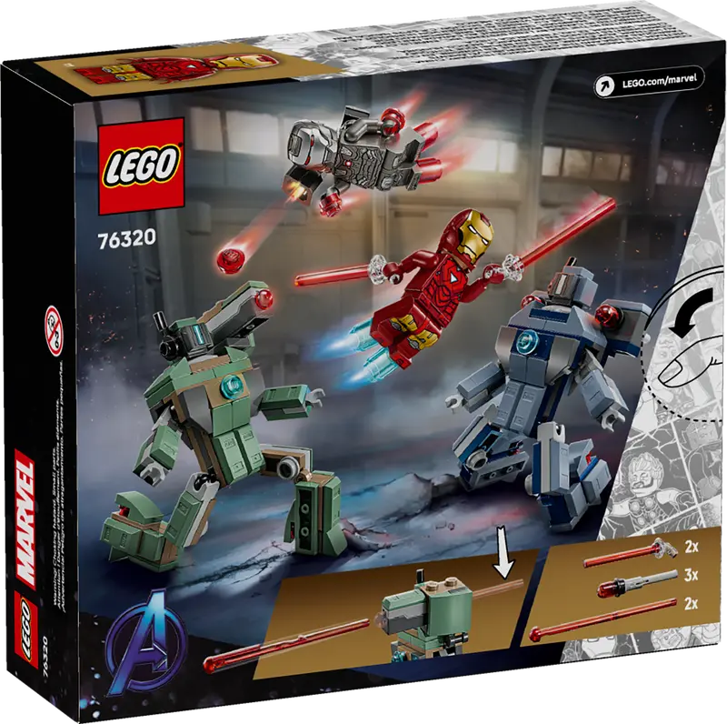 LEGO Marvel Iron Man & War Machine vs. Hammer-Drohnen 76320