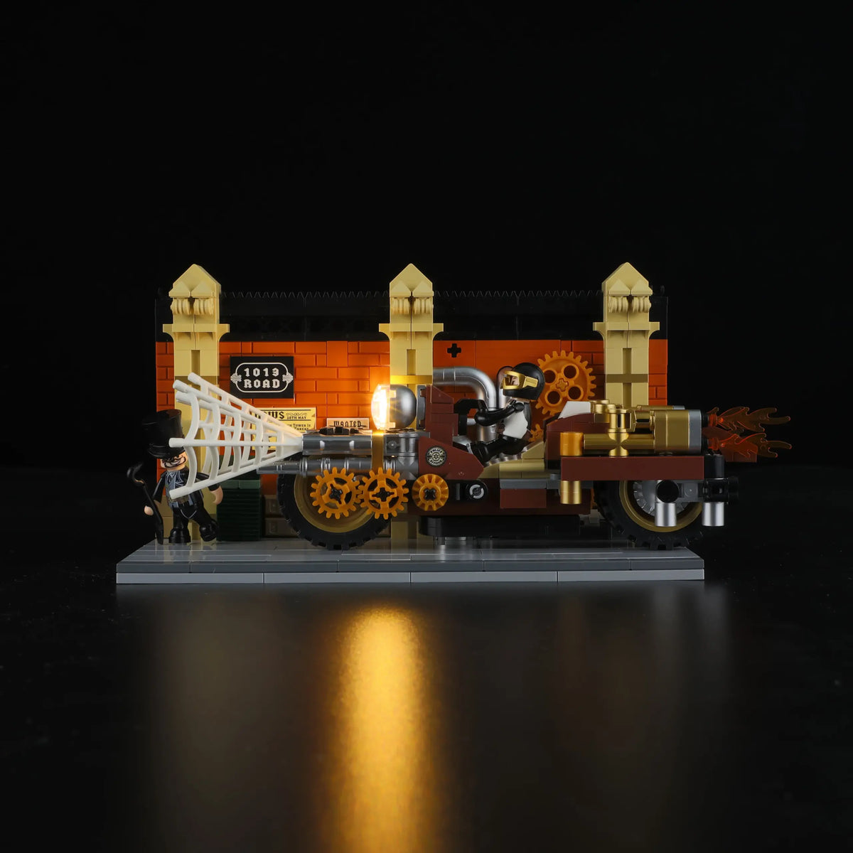 Lumibricks F9067 - Steampunk Motorcycle Pursuit - Steampunk-Motorradverfolgung
