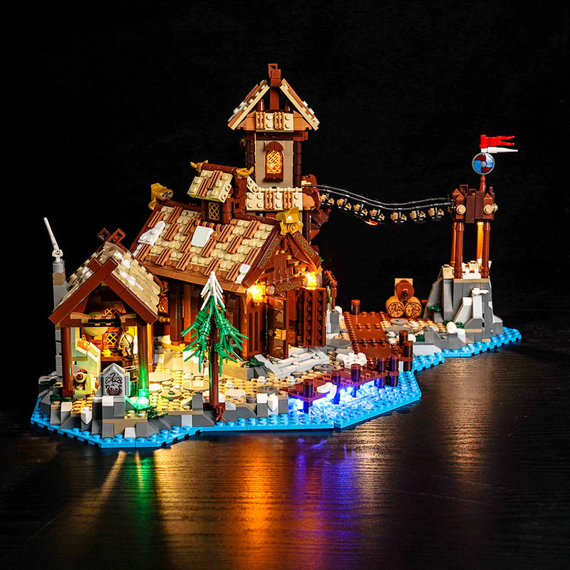 BirckBling LED Licht Set für LEGO Wikingerdorf (21343) inkl. Fernbedienung