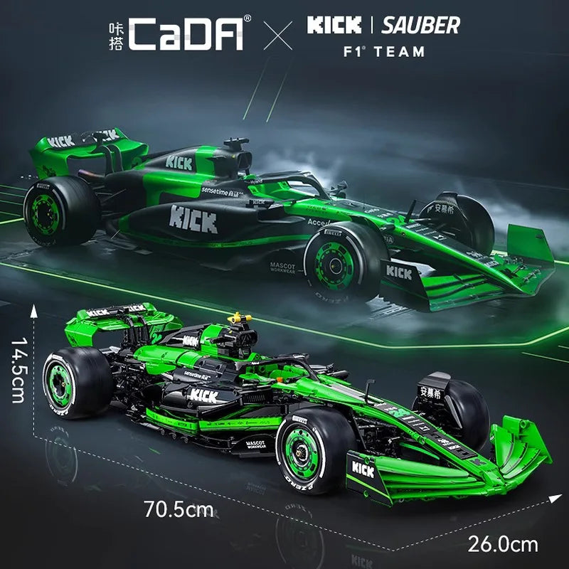 Cada 1:8 MOC Sauber F1 Team C44 Formula-1 F1 Racing Car Number 24 Sports Car Building Blocks City KICK Car Bricks Toys Gift