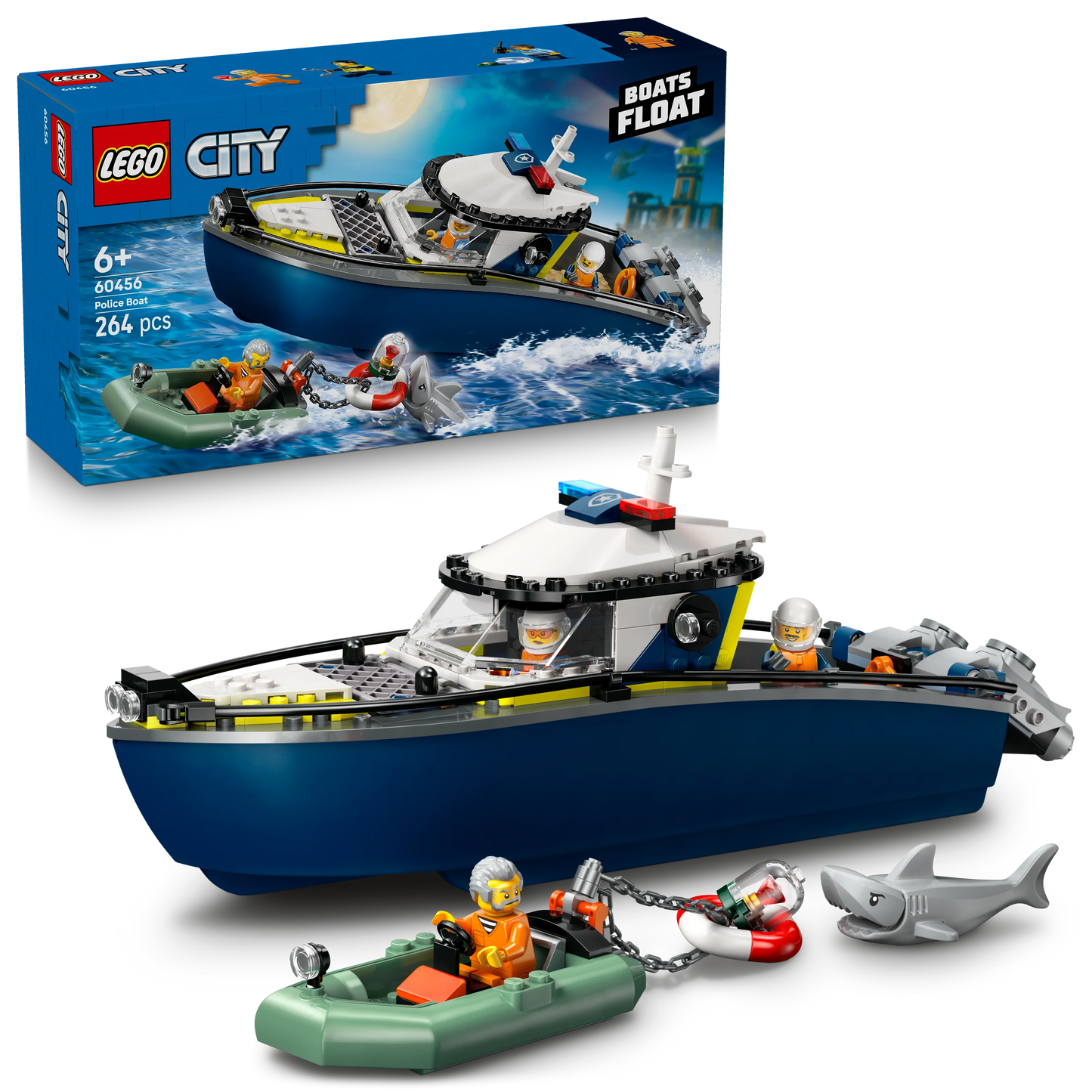 LEGO City Verfolgungsjagd im Polizeiboot 60456