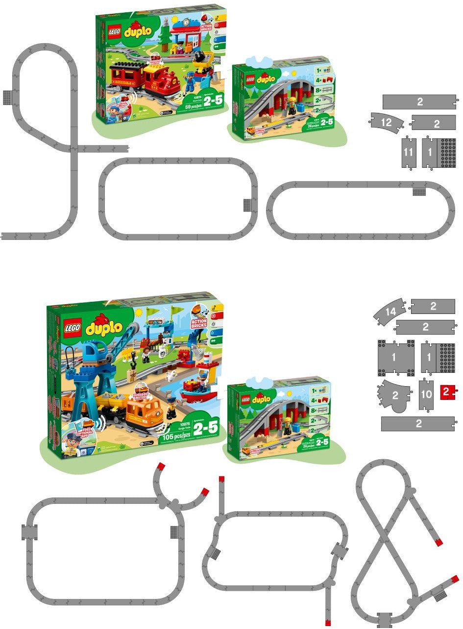 LEGO DUPLO Eisenbahnbrücke und Schienen 10872