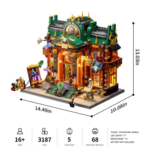 Lumibricks 11012 / L9115 - Steampunk Time Rift Library - Steampunk Time Rift-Bibliothek