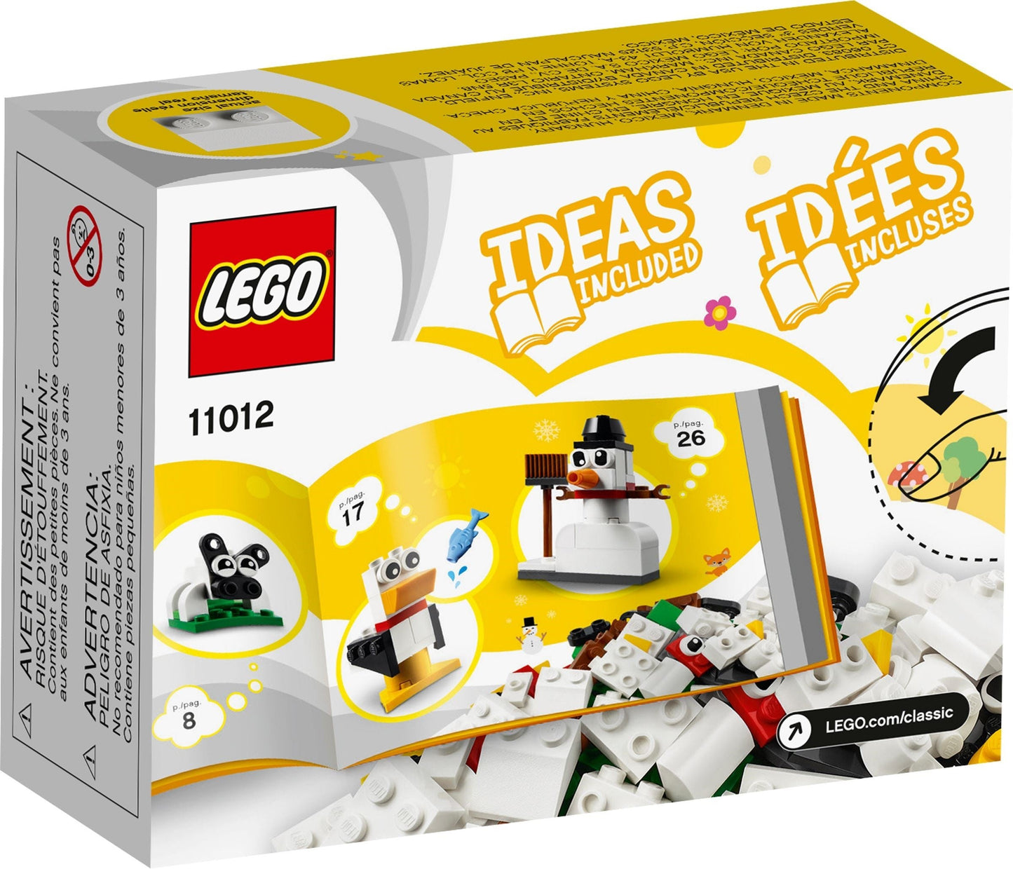 LEGO Classic Kreativ-Bauset mit weissen Steinen 11012