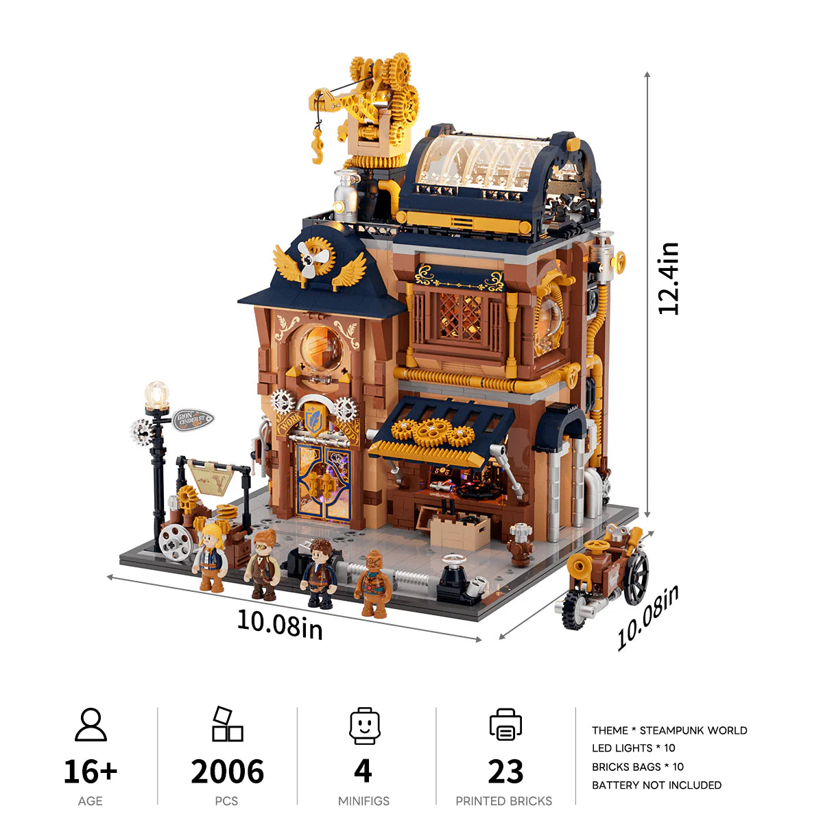 Lumibricks 11015 - Mechanical Workshop - Steampunk-Mechanikwerkstatt