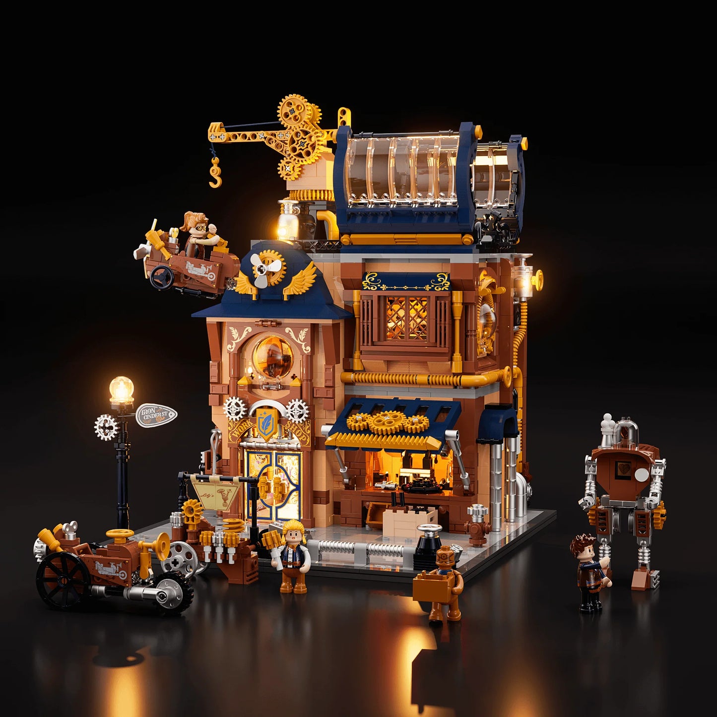 Lumibricks 11015 - Mechanical Workshop - Steampunk-Mechanikwerkstatt
