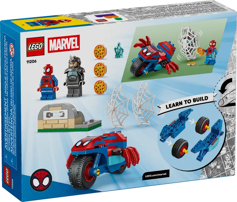 LEGO Marvel Spidey auf Motorrad vs. Rhino 11206