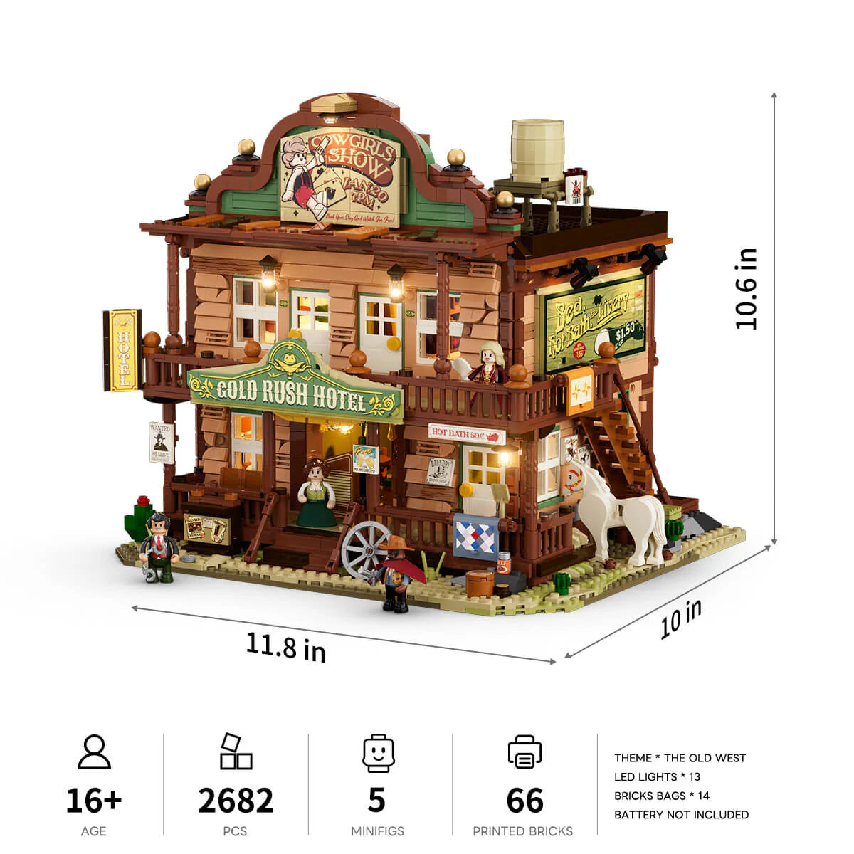 Lumibricks 14014 - Old West Inn - Gasthaus im Alten Westen