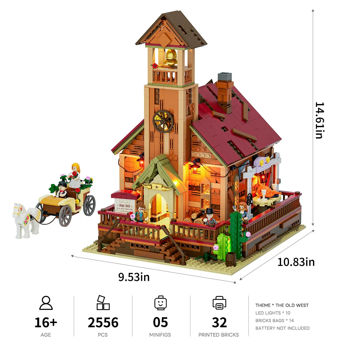 Lumibricks 14016 - Old West Meeting Hall - Wild West Versammlungssaal