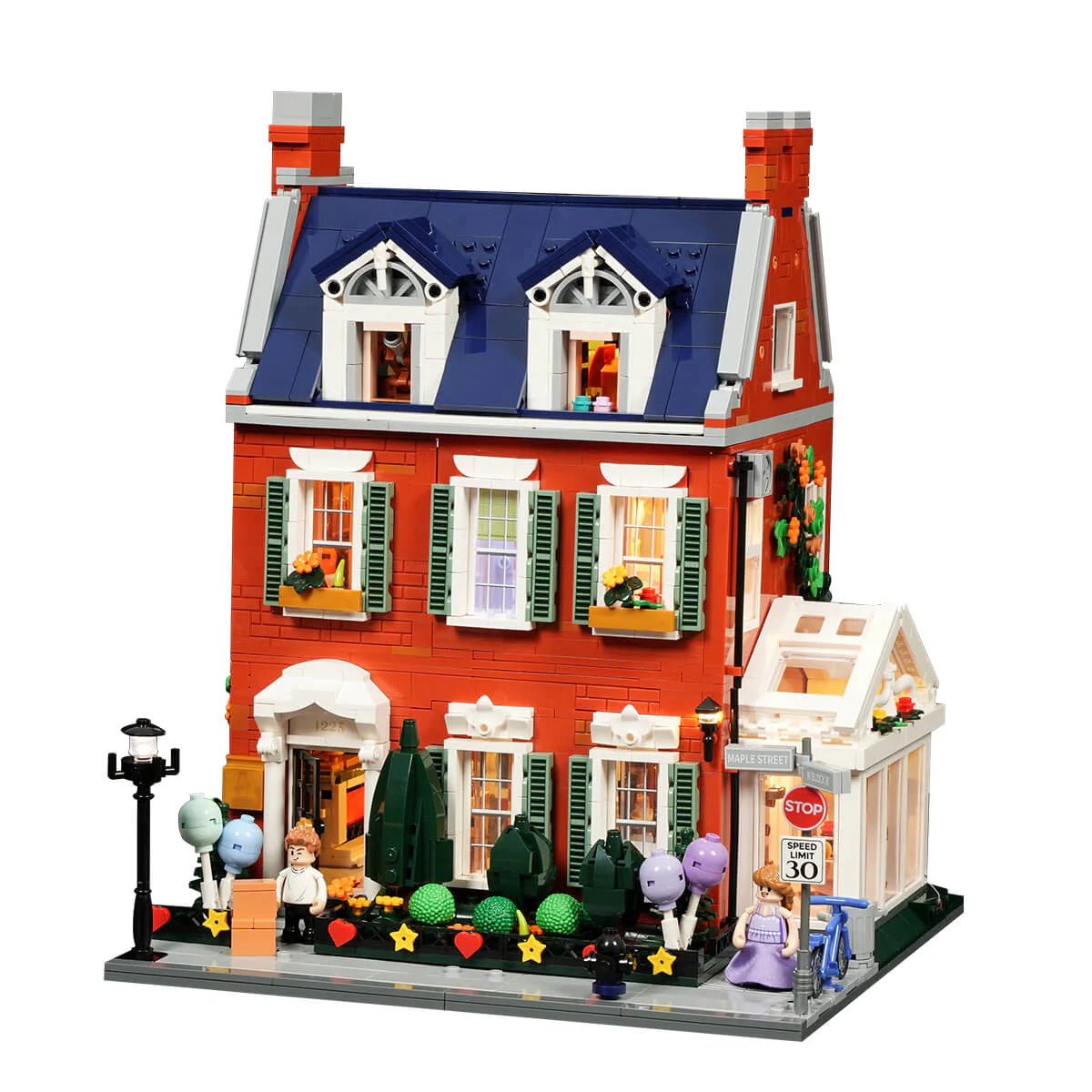 Lumibricks 15009 - Redbrick Row House - Reihenhaus aus rotem Backstein