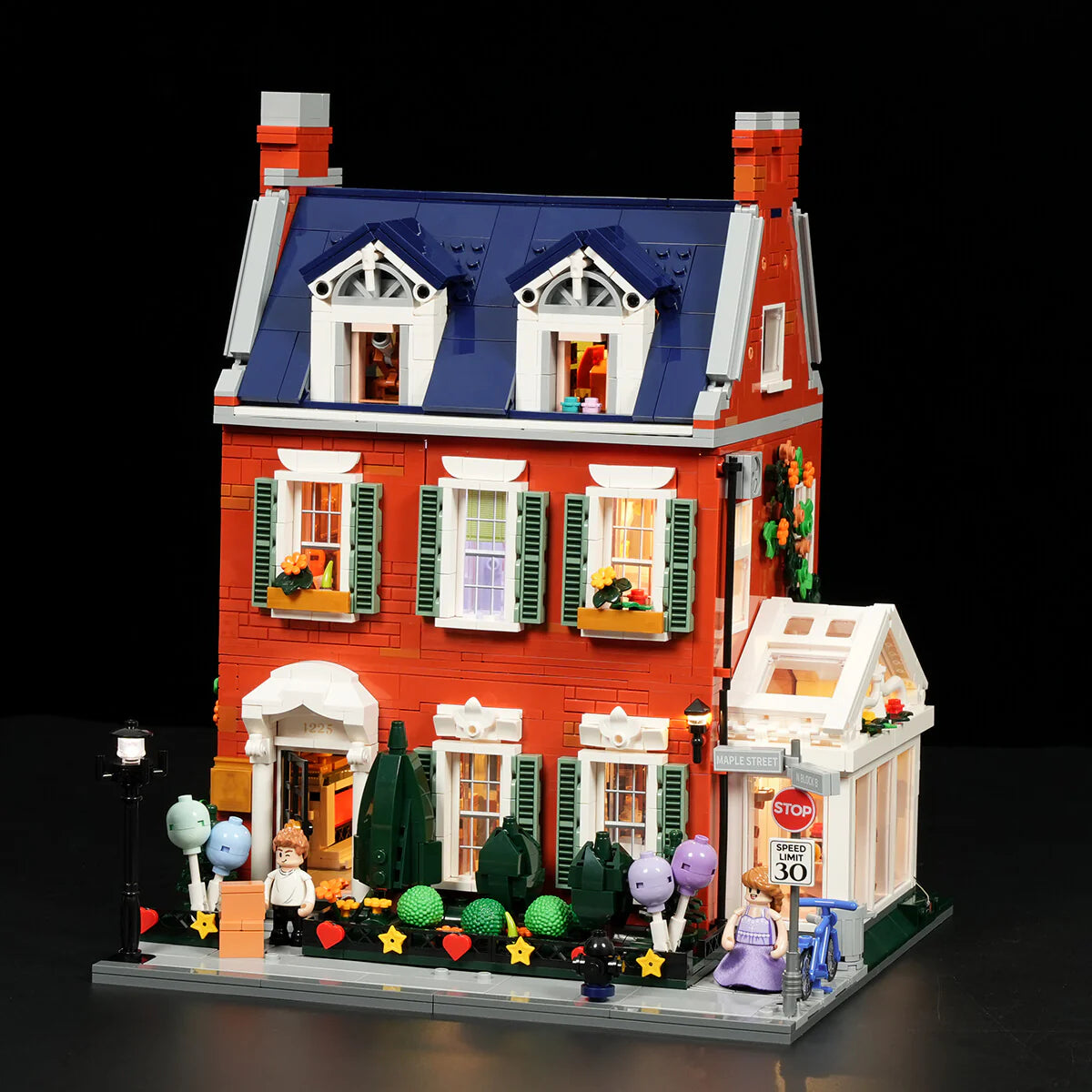 Lumibricks 15009 - Redbrick Row House - Reihenhaus aus rotem Backstein