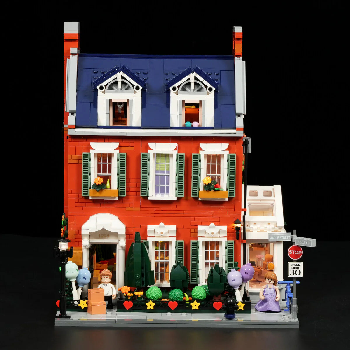 Lumibricks 15009 - Redbrick Row House - Reihenhaus aus rotem Backstein