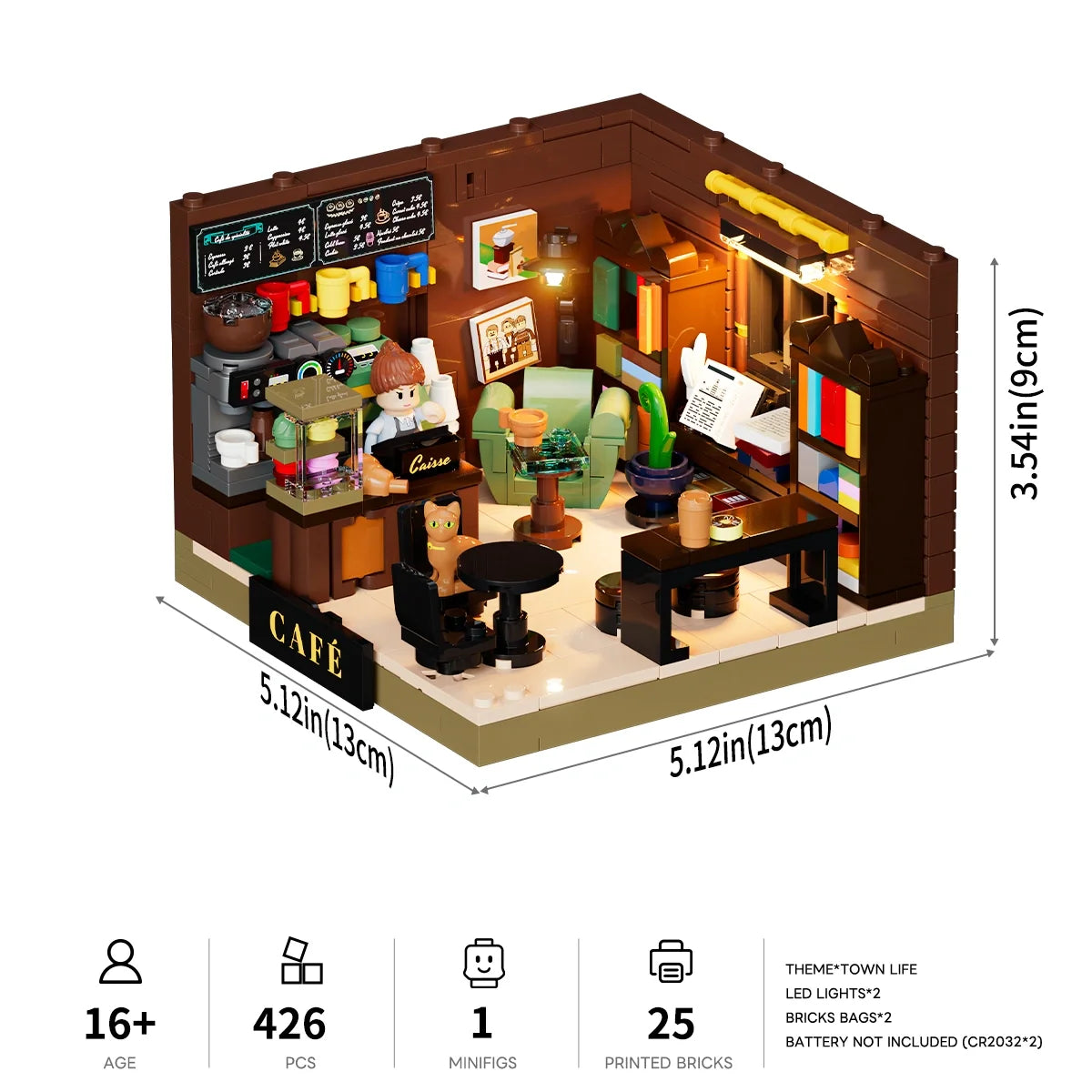 Lumibricks 15018 - Buchcafé Mini-Set - Book-Cafe Box