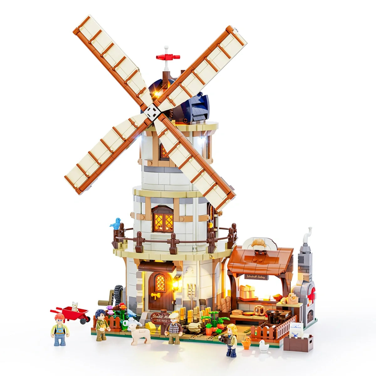 Lumibricks 16012 - Holländische Windmühlenmühle - Dutch Windmill Millhouse