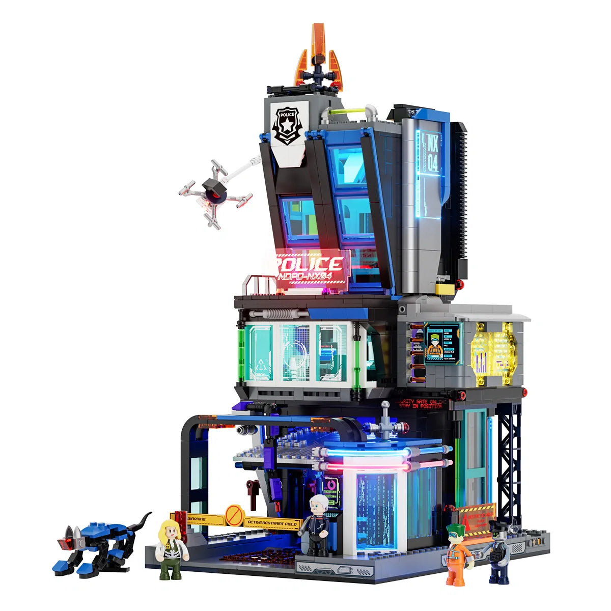 Lumibricks 17009 - Cyberpunk Police HQ - Cyberpunk Polizei-Hauptquartier