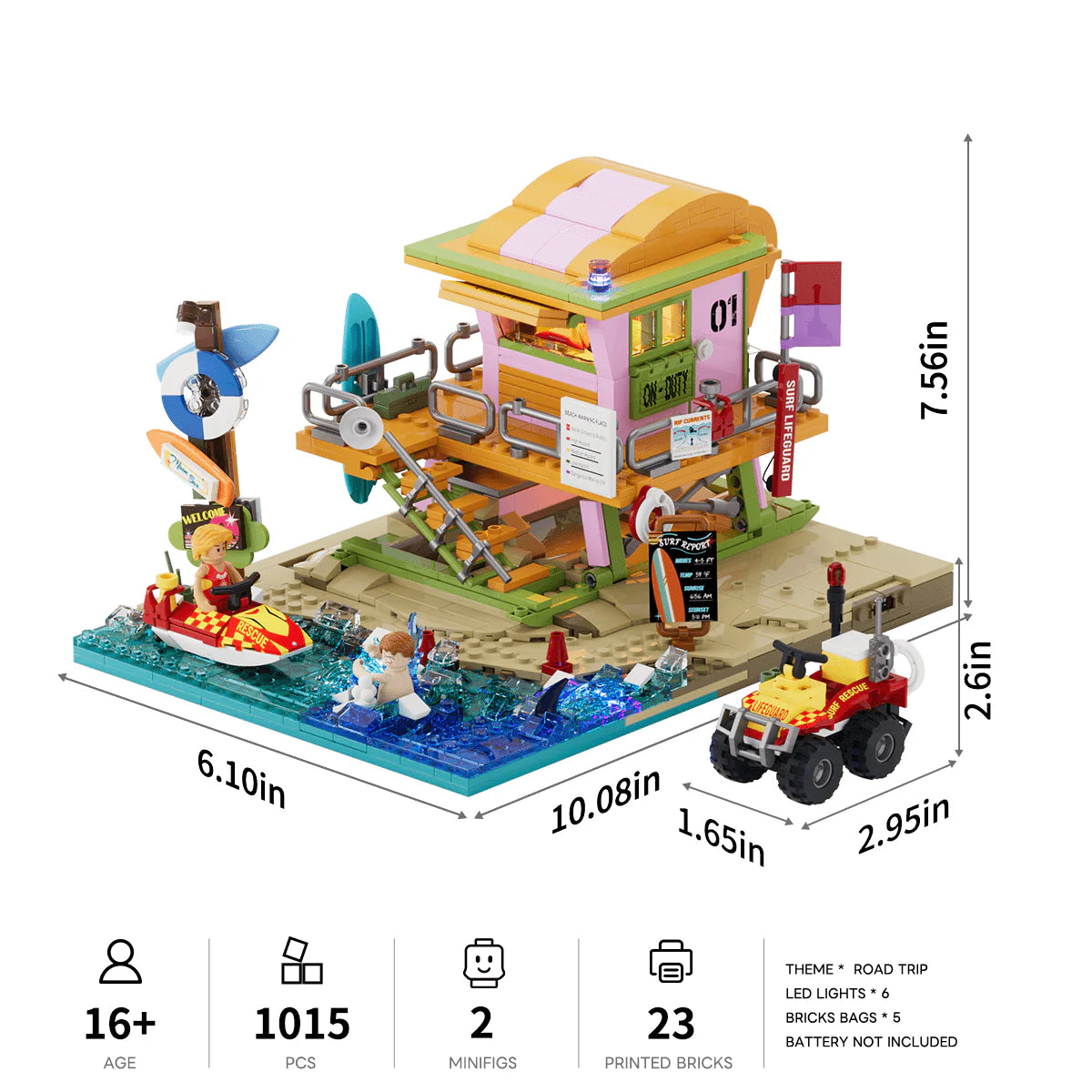 Lumibricks 18008 - Beach Lifeguard Tower - Strandrettungsturm