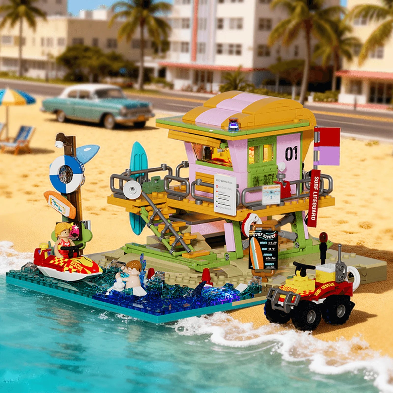 Lumibricks 18008 - Beach Lifeguard Tower - Strandrettungsturm
