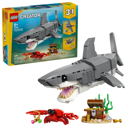 LEGO Creator Wilder Hai mit Schatztruhe 31381