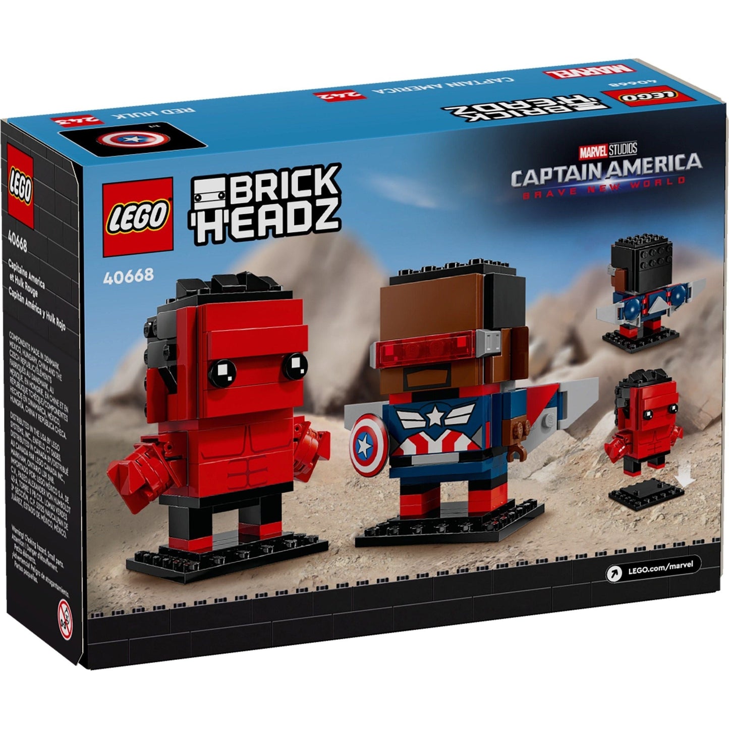 LEGO® BrickHeadz™ Marvel Captain America und Red Hulk 40668