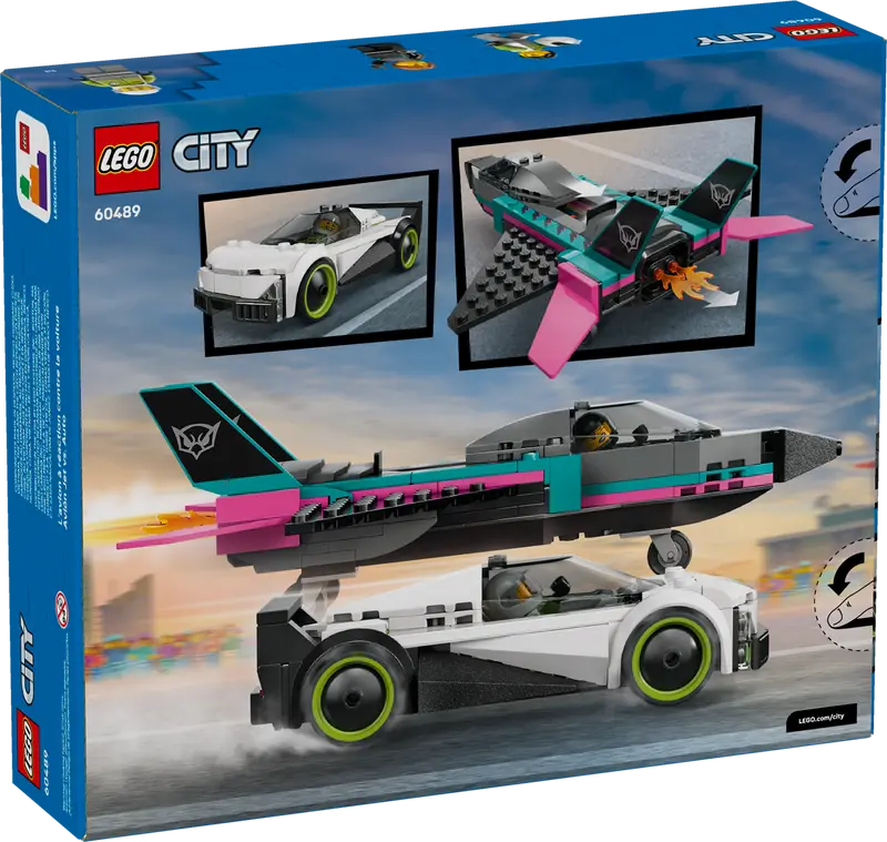 LEGO City Düsenflieger vs. Rennauto 60489