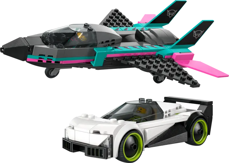 LEGO City Düsenflieger vs. Rennauto 60489