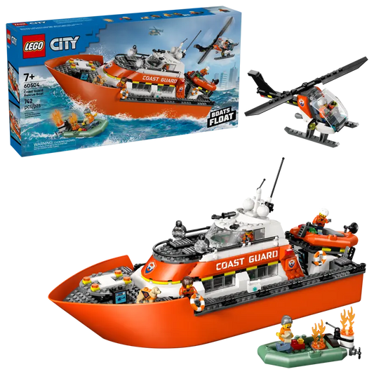 LEGO City Rettungsboot der Küstenwache mit Hubschrauber 60504
