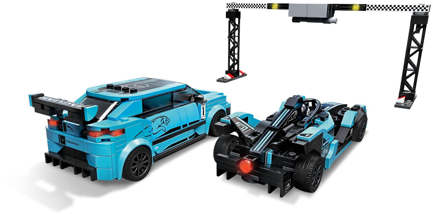 LEGO Speed Champions Formula E Panasonic Jaguar Racing GEN2 car & Jaguar I-PACE eTROPHY 76898