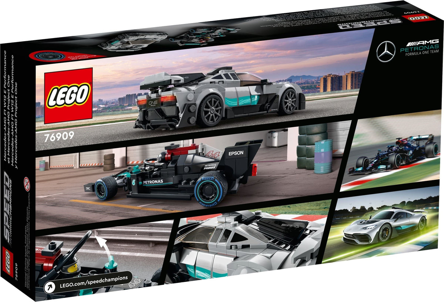 LEGO Speed Champions Mercedes-AMG F1 W12 E Performance & Mercedes-AMG Project One 76909