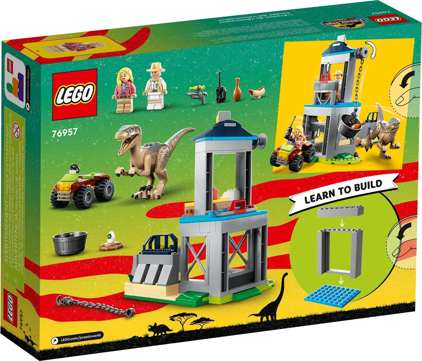 LEGO Jurassic World Flucht des Velociraptors 76957