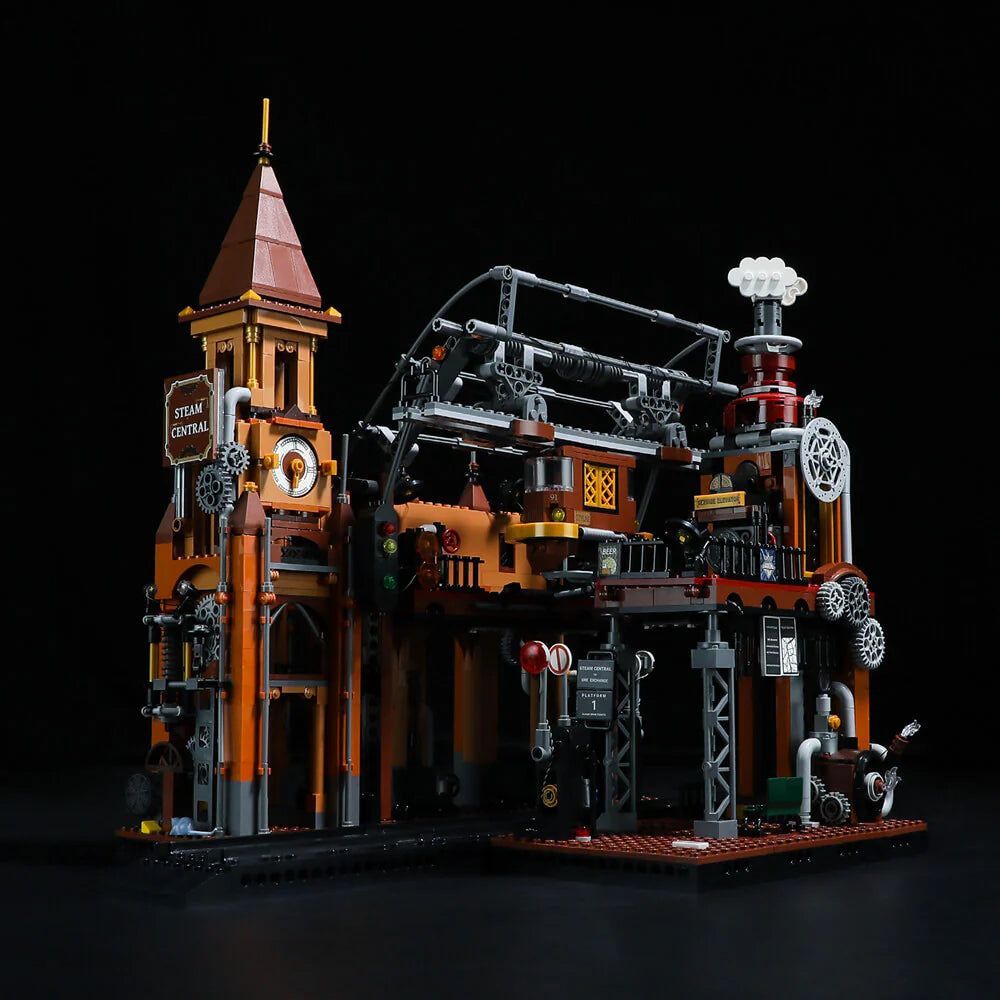 Lumibricks F9007 - Steampunk Train Station - Steampunk-Bahnhof