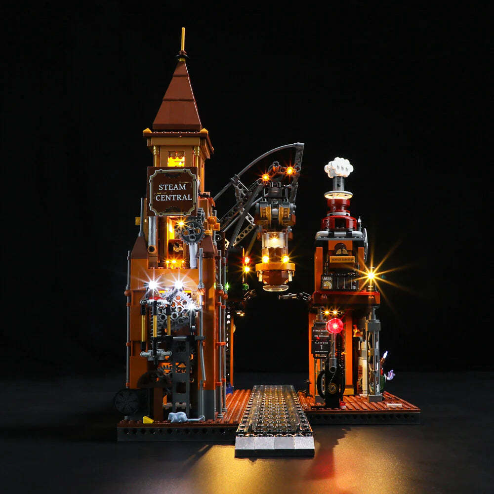 Lumibricks F9007 - Steampunk Train Station - Steampunk-Bahnhof