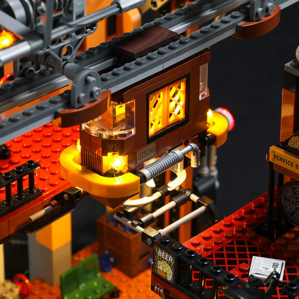 Lumibricks F9007 - Steampunk Train Station - Steampunk-Bahnhof