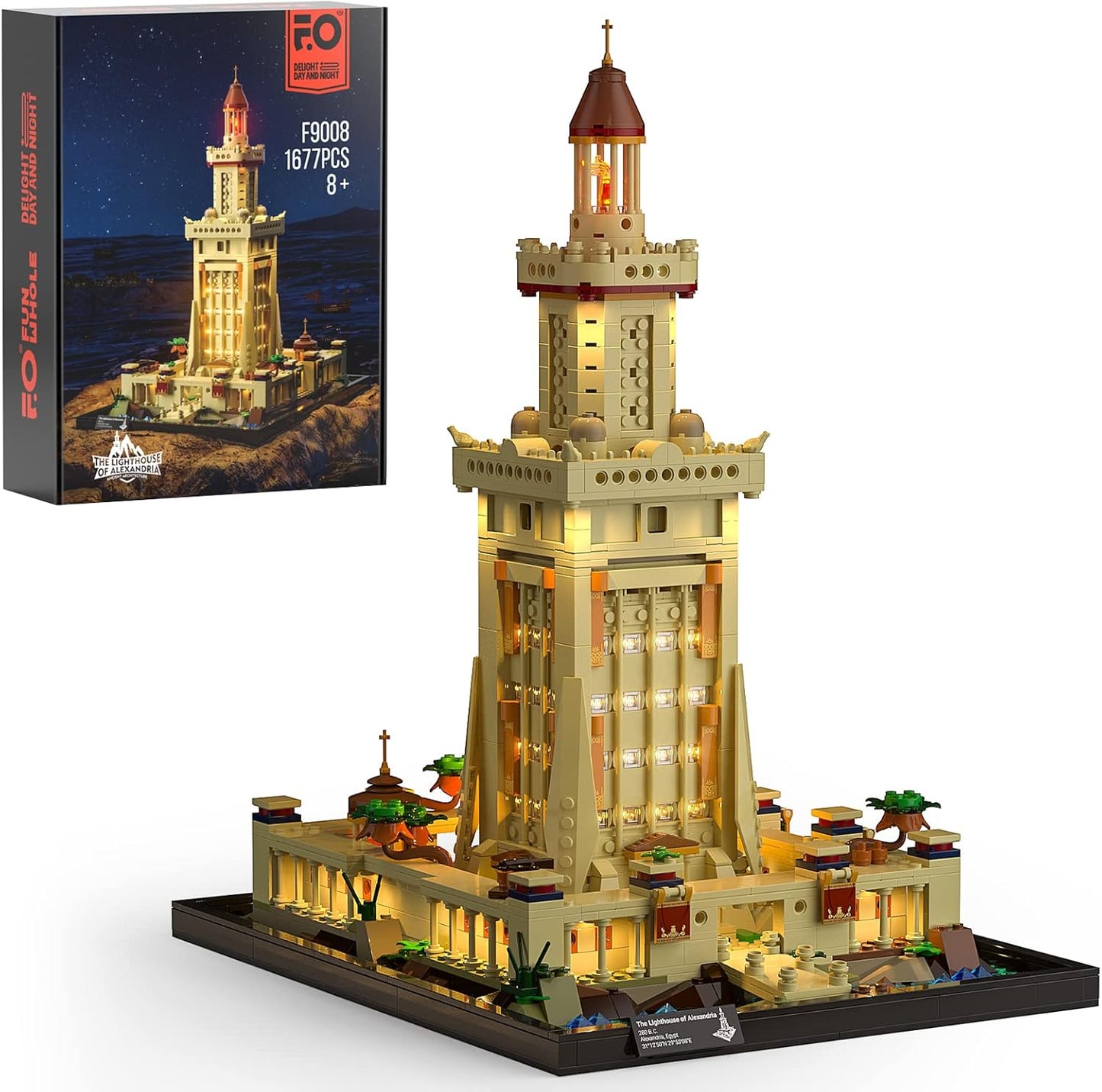 Lumibricks Funwhole F9008 - The Lighthouse of Alexandria - Leuchtturm von Alexandria