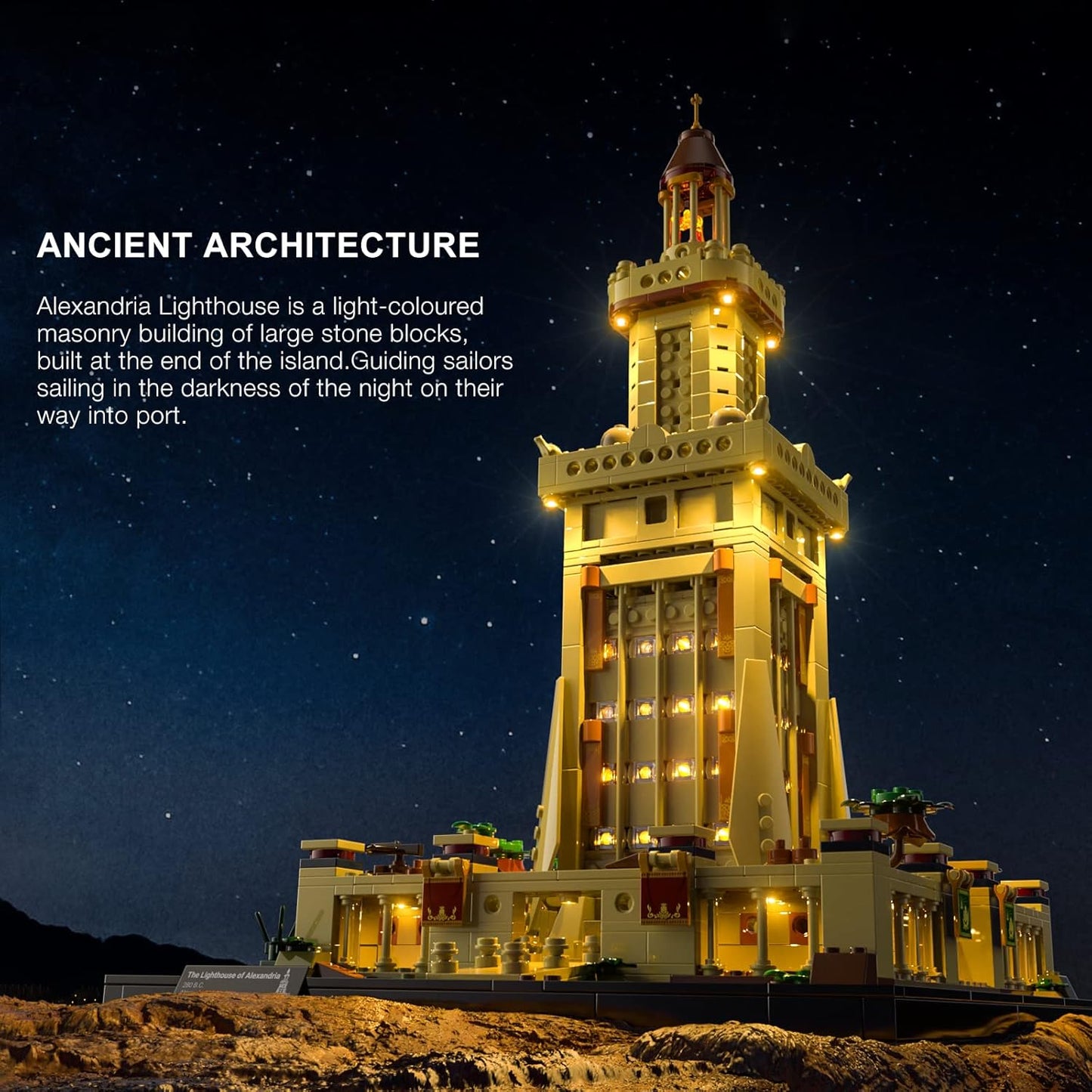 Lumibricks Funwhole F9008 - The Lighthouse of Alexandria - Leuchtturm von Alexandria