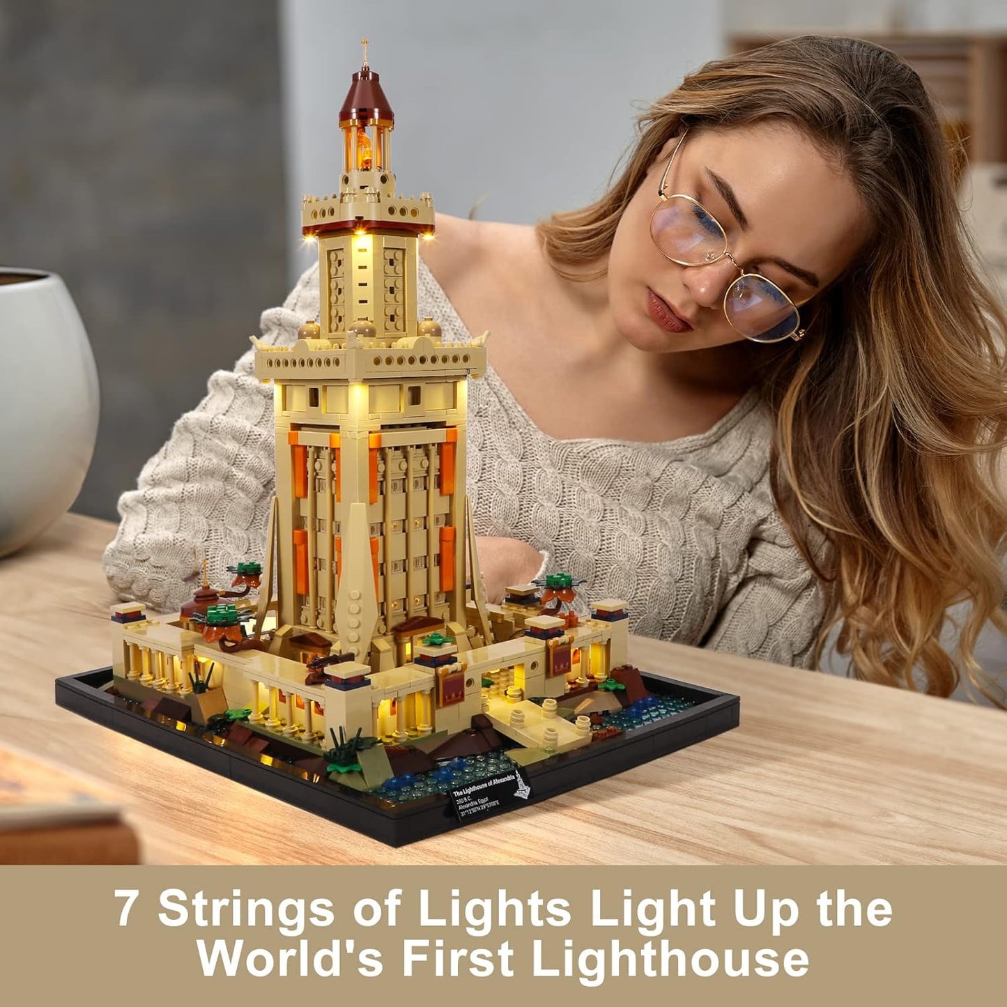 Lumibricks Funwhole F9008 - The Lighthouse of Alexandria - Leuchtturm von Alexandria