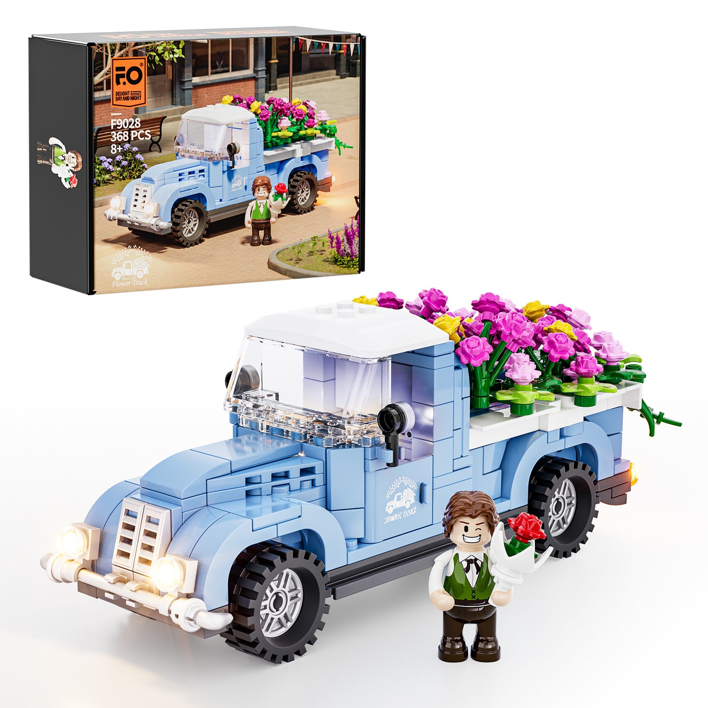 Lumibricks Funwhole F9028 - Flower Truck - Blumen-LKW