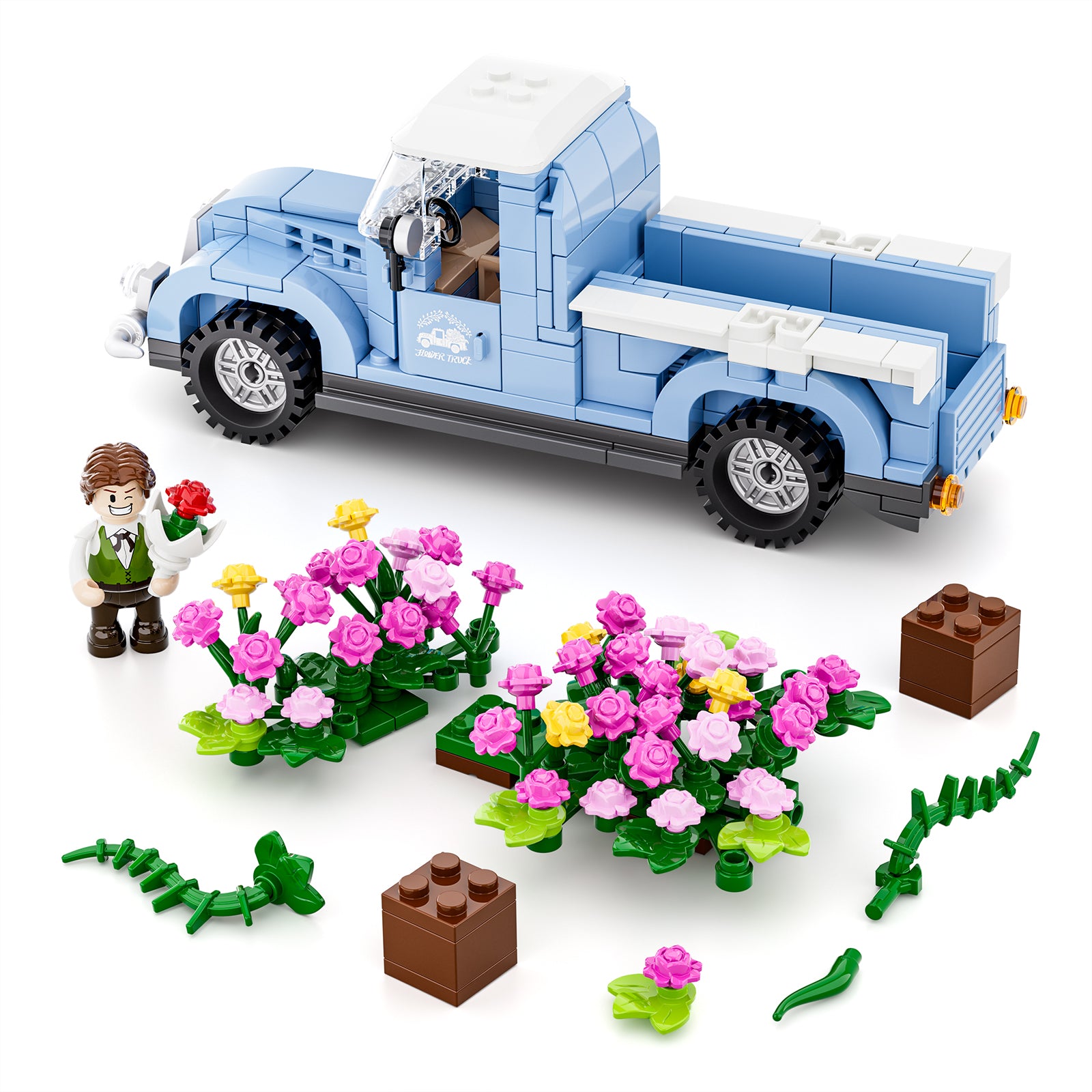 Lumibricks Funwhole F9028 - Flower Truck - Blumen-LKW