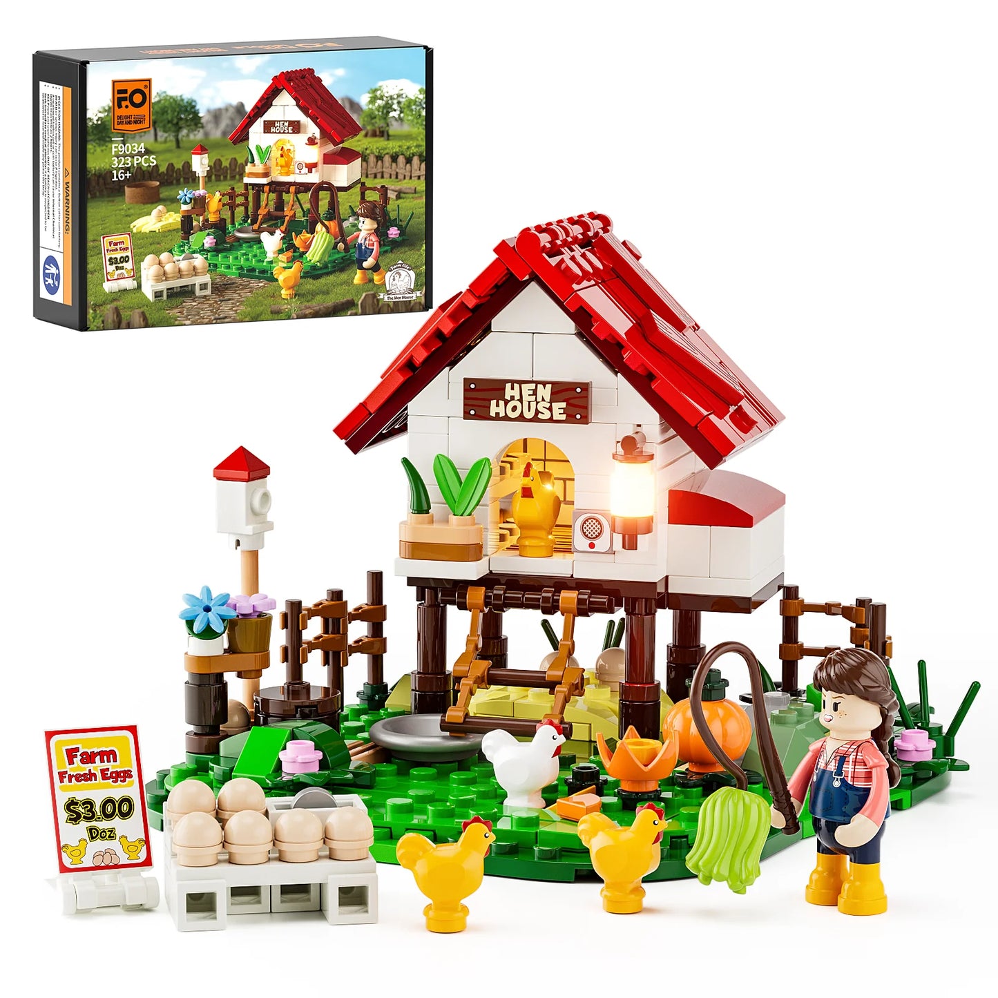 Lumibricks F9034 - The Hen House - Das Hühnerhaus -USED-