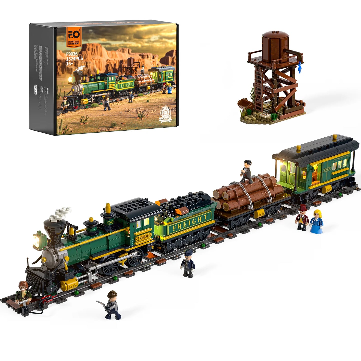 Lumibricks F9036 - Western Freight Train - Güterzug des Wilden Westens