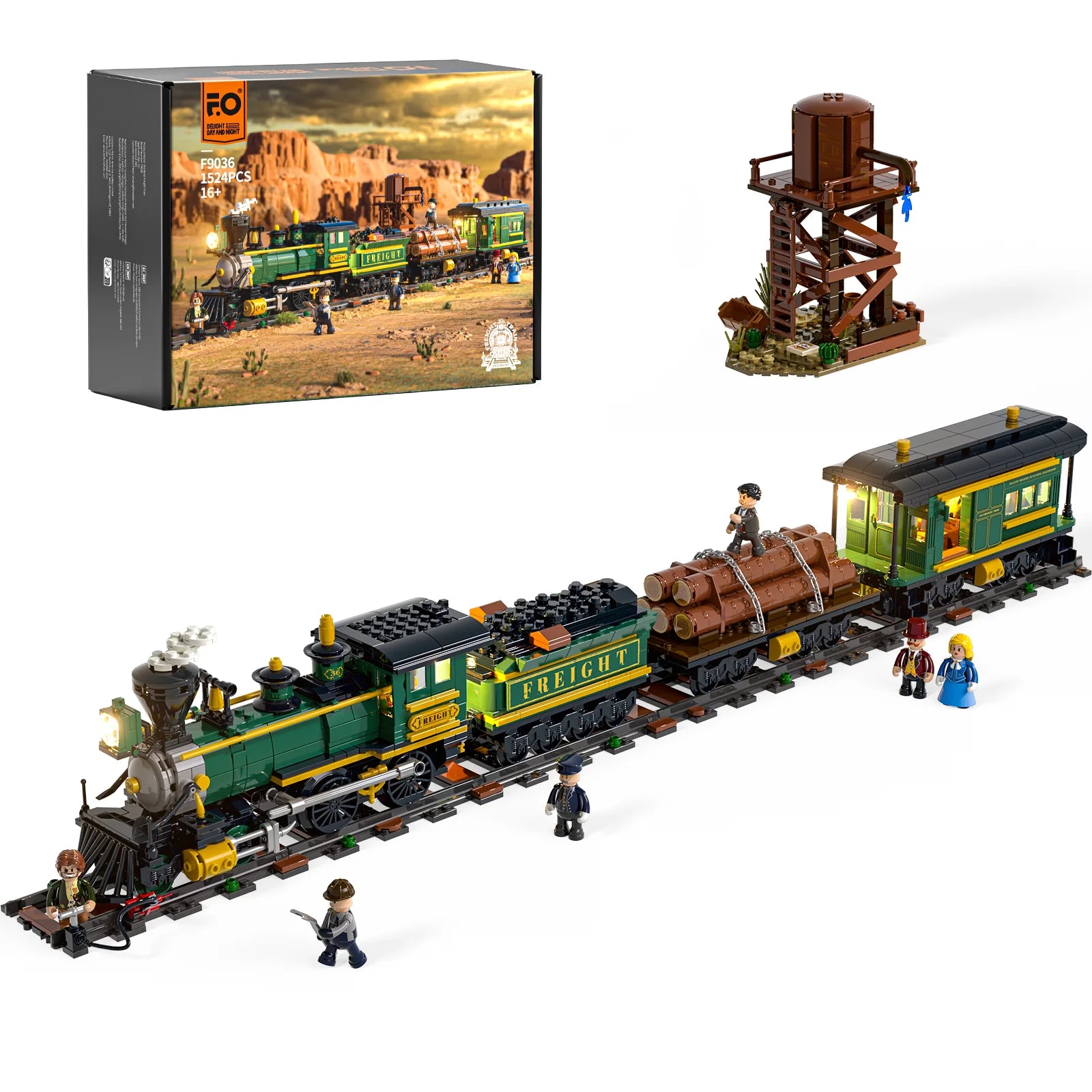 Lumibricks F9036 - Western Freight Train - Güterzug des Wilden Westens