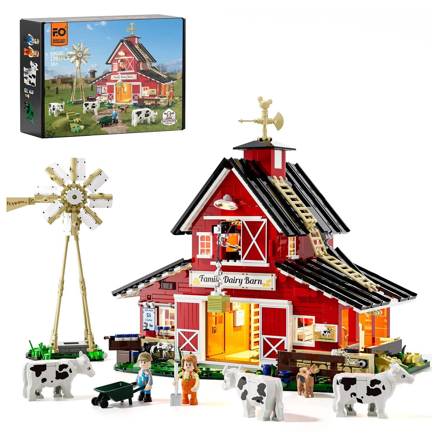 Lumibricks F9037 - Cow Barn - Kuhstall