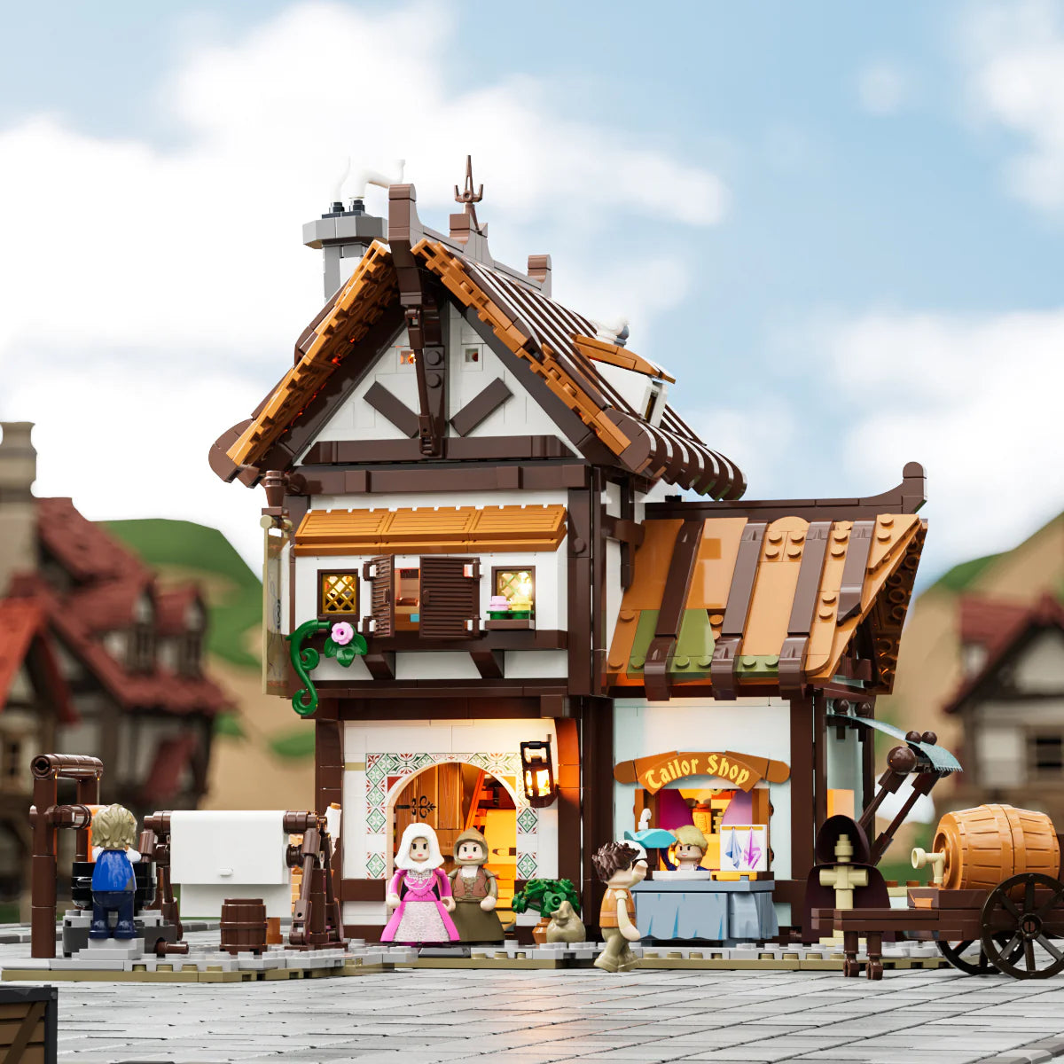 Lumibricks F9038 - Medieval Tailor Shop - Mittelalterliche Schneiderei