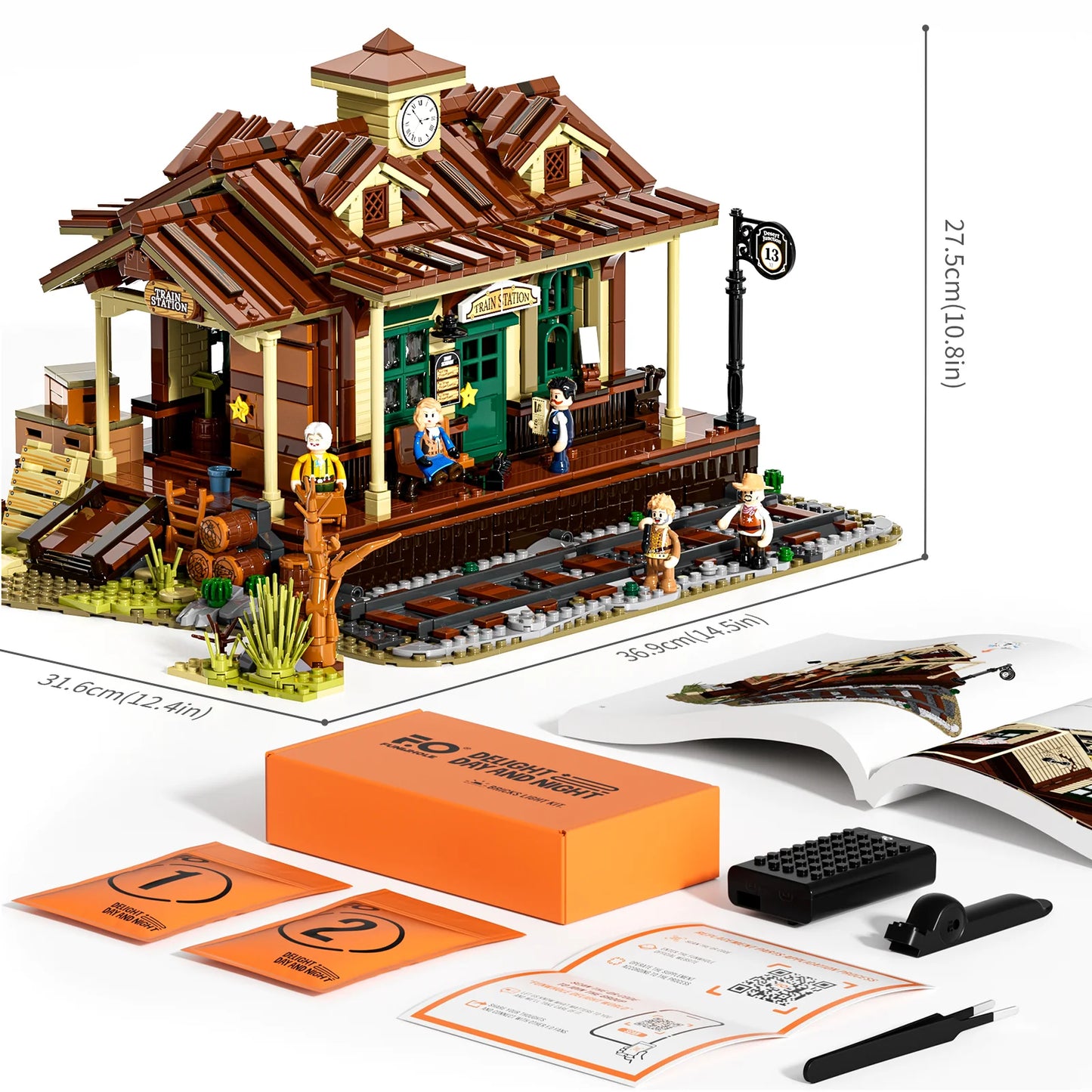 Lumibricks F9039 - West Train Station - Bahnhof des Wilden Westens
