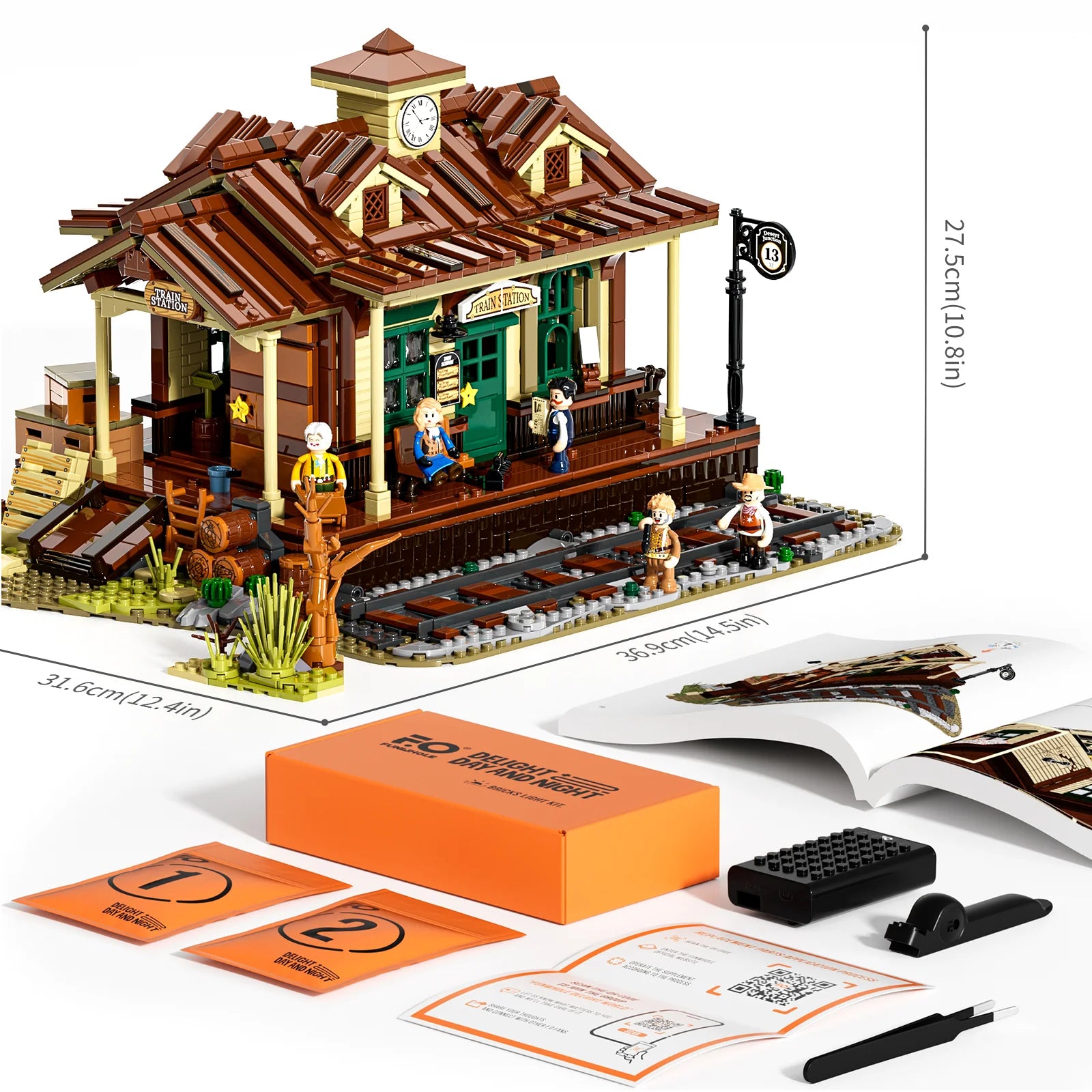 Lumibricks F9039 - West Train Station - Bahnhof des Wilden Westens