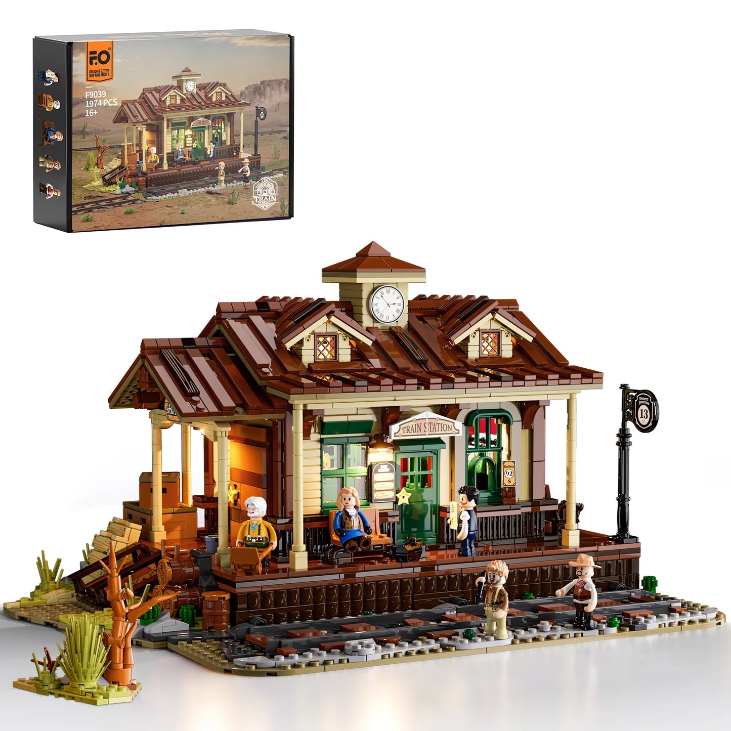 Lumibricks 14004 / F9039 - West Train Station - Bahnhof des Wilden Westens