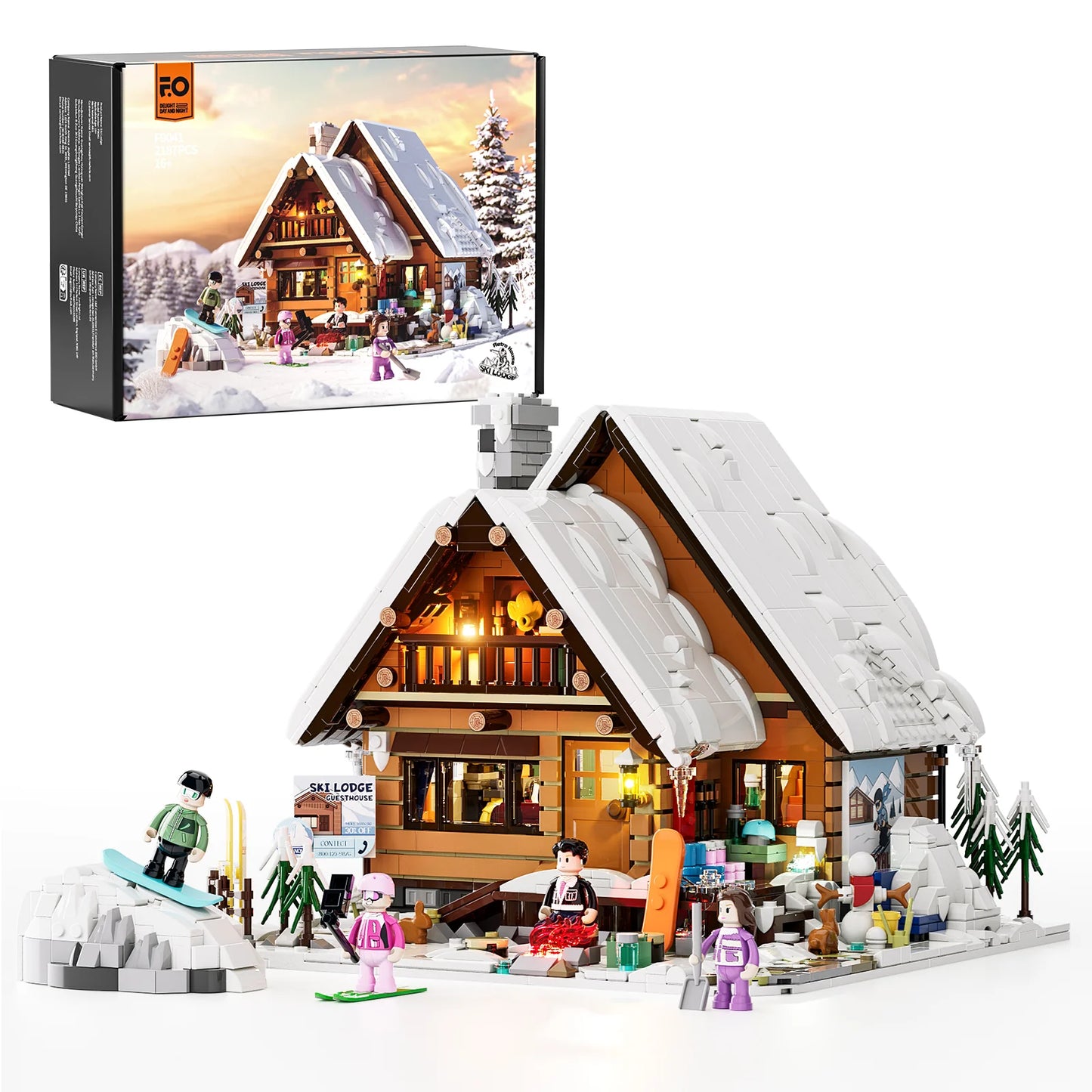 Lumibricks F9041 - Ski Lodge - Skihütte