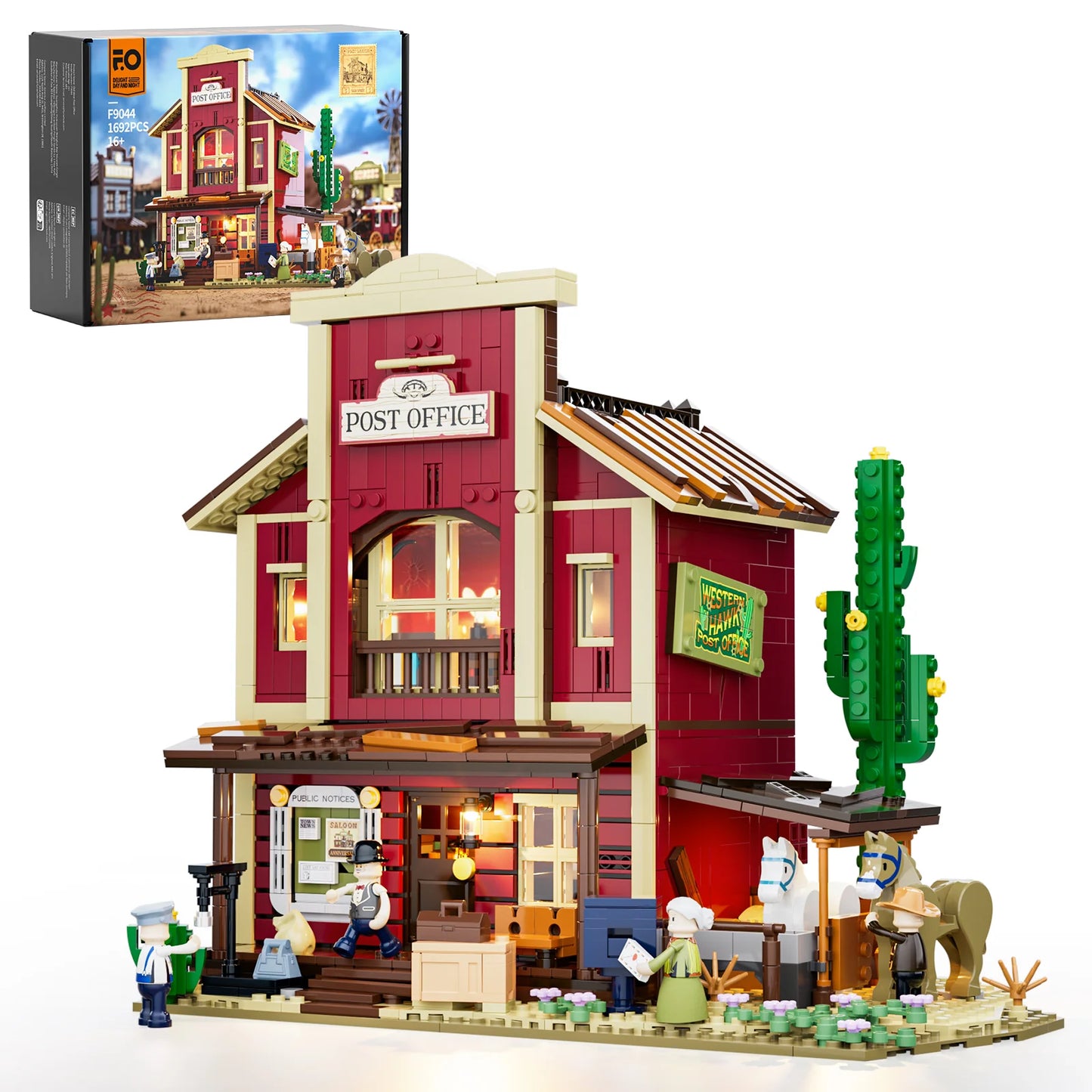 Lumibricks F9044 - Old West Post Office - Postamt des Wilden Westens