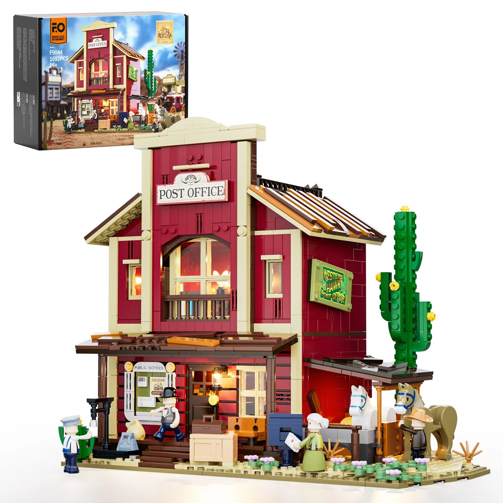 Lumibricks F9044 - Old West Post Office - Postamt des Wilden Westens