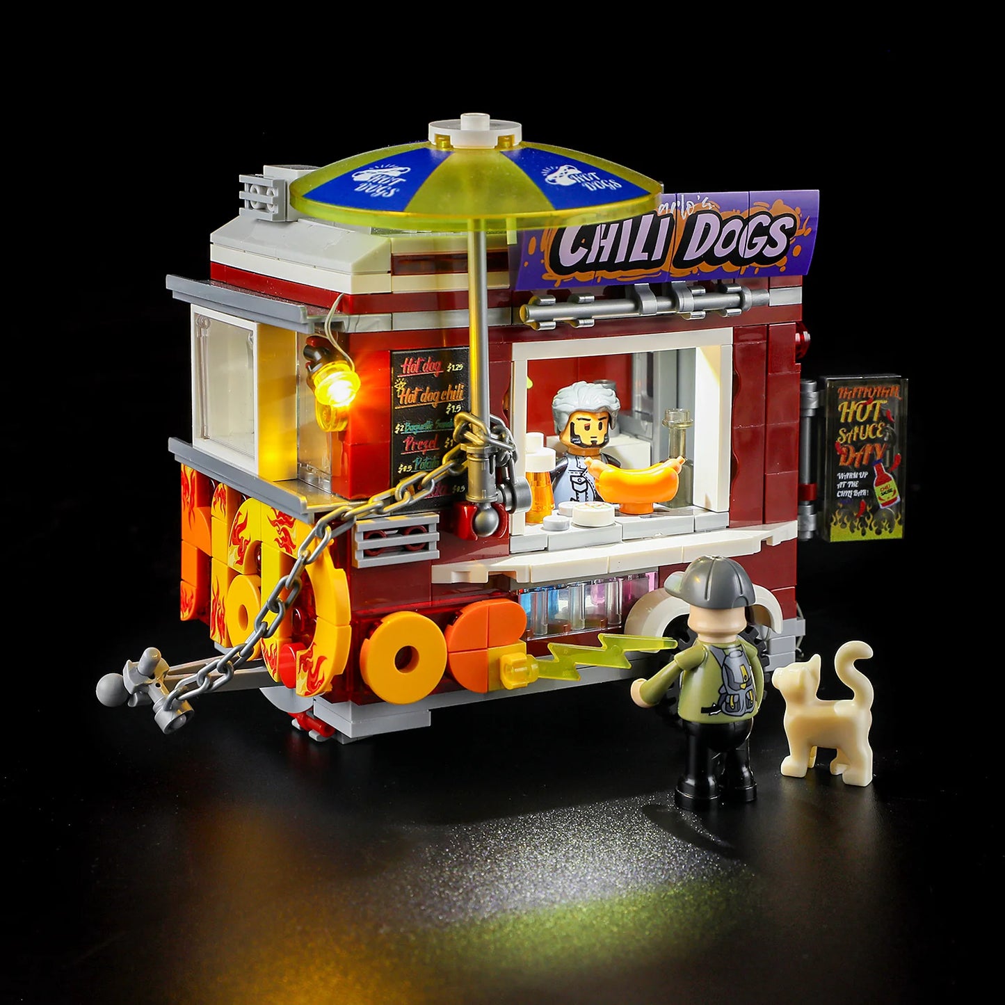 Lumibricks F9046 - Chili Dog Trailer - Chili Dog Anhänger