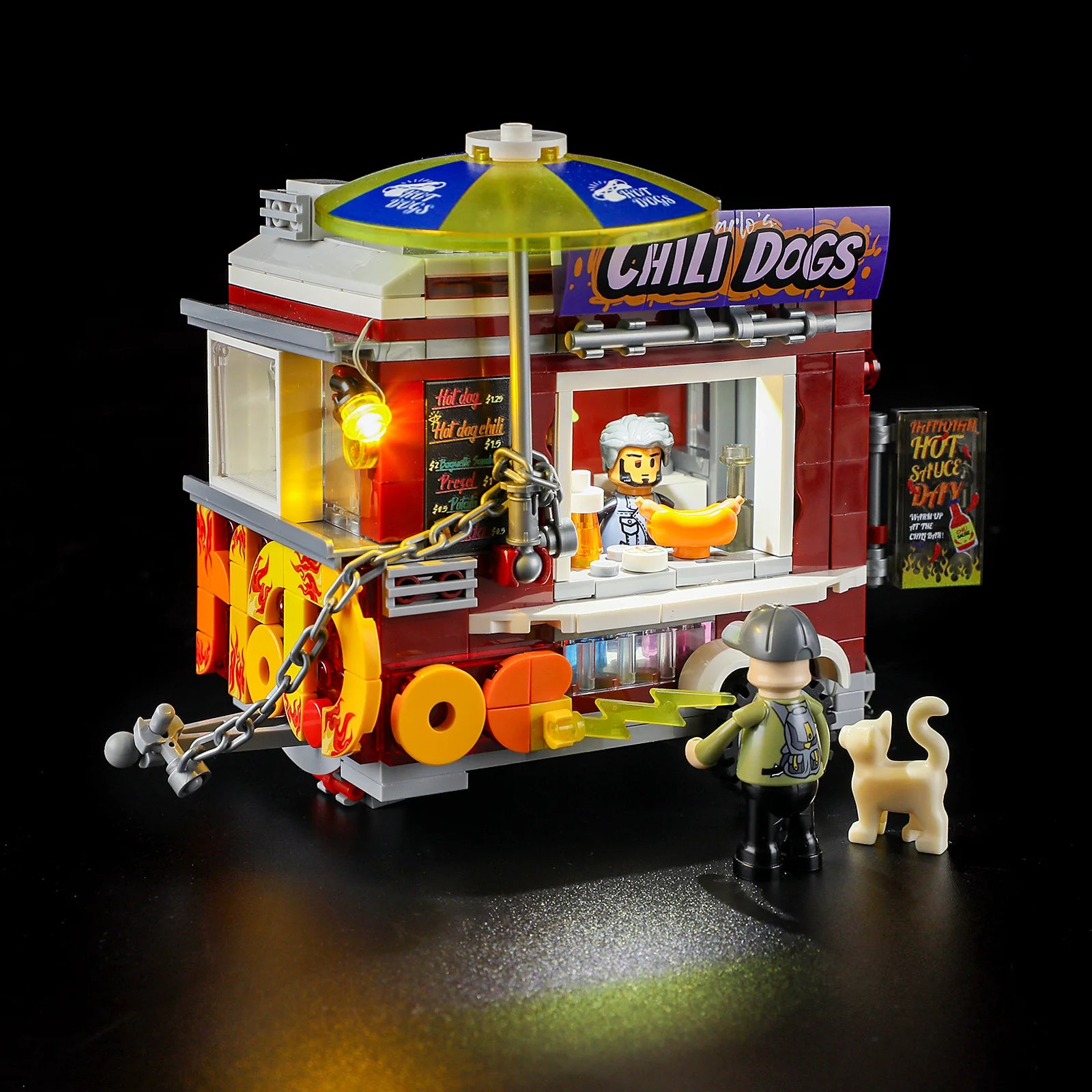 Lumibricks F9046 - Chili Dog Trailer - Chili Dog Anhänger